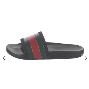 Gucci Web Black Slides with Red and Green Accents - Includes Original Box